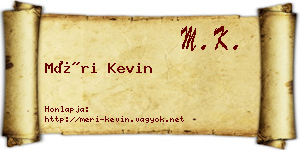 Méri Kevin névjegykártya