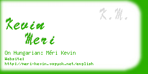 kevin meri business card